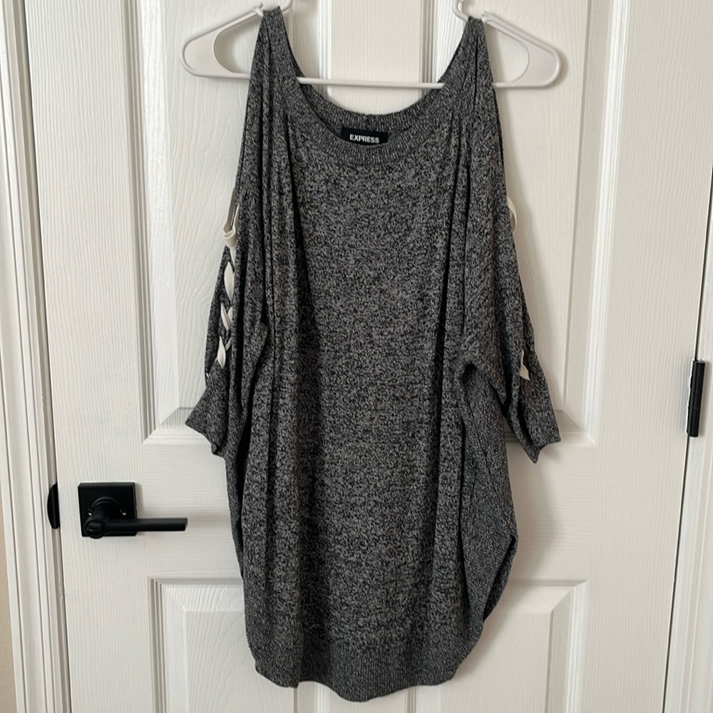 Women's Express Cold Shoulder Sweater - Size S